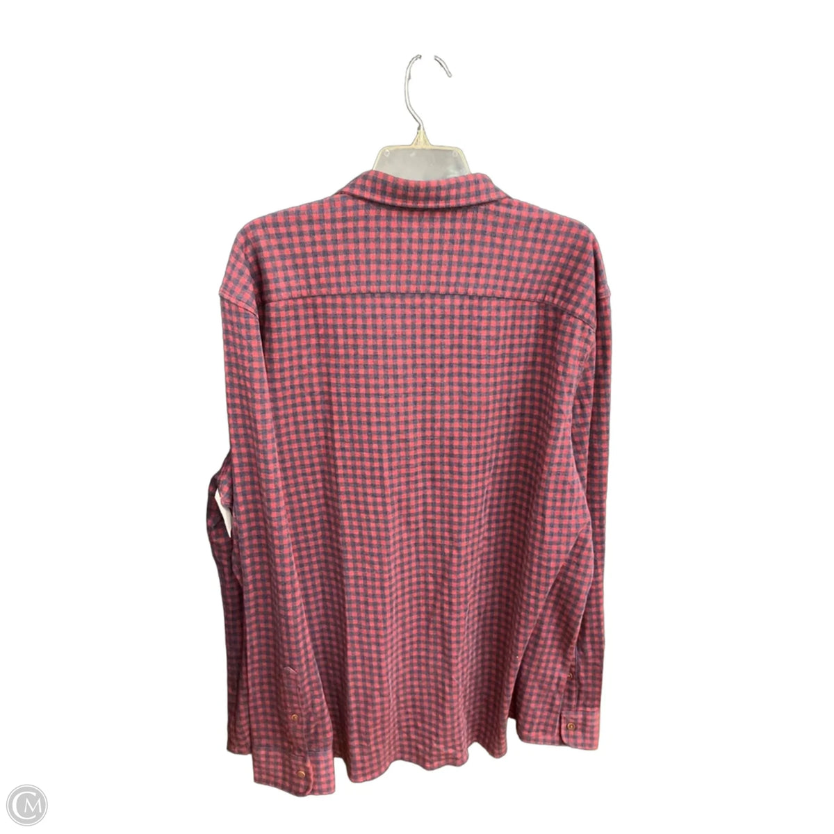 Blouse Long Sleeve By Faherty In Plaid Pattern, Size: 2x