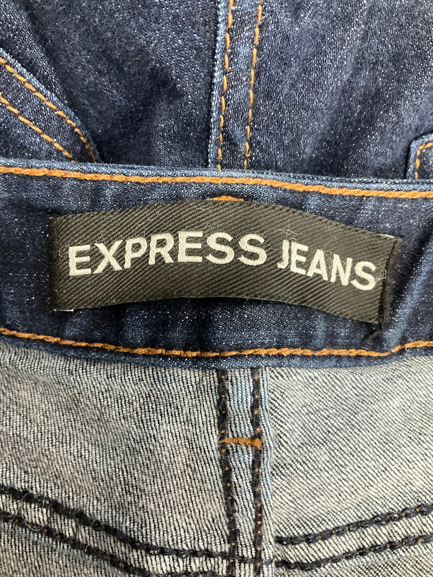 Jeans Flared By Express In Blue Denim, Size: 2