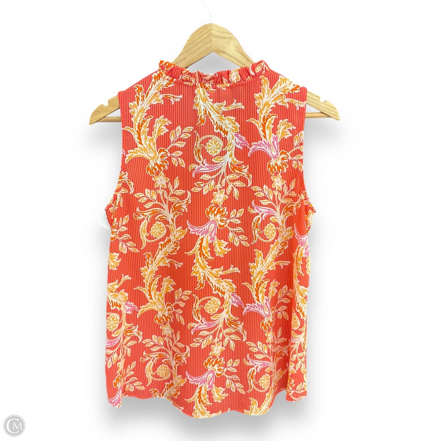 Top Sleeveless By Rose And Olive In Orange & Pink, Size: M