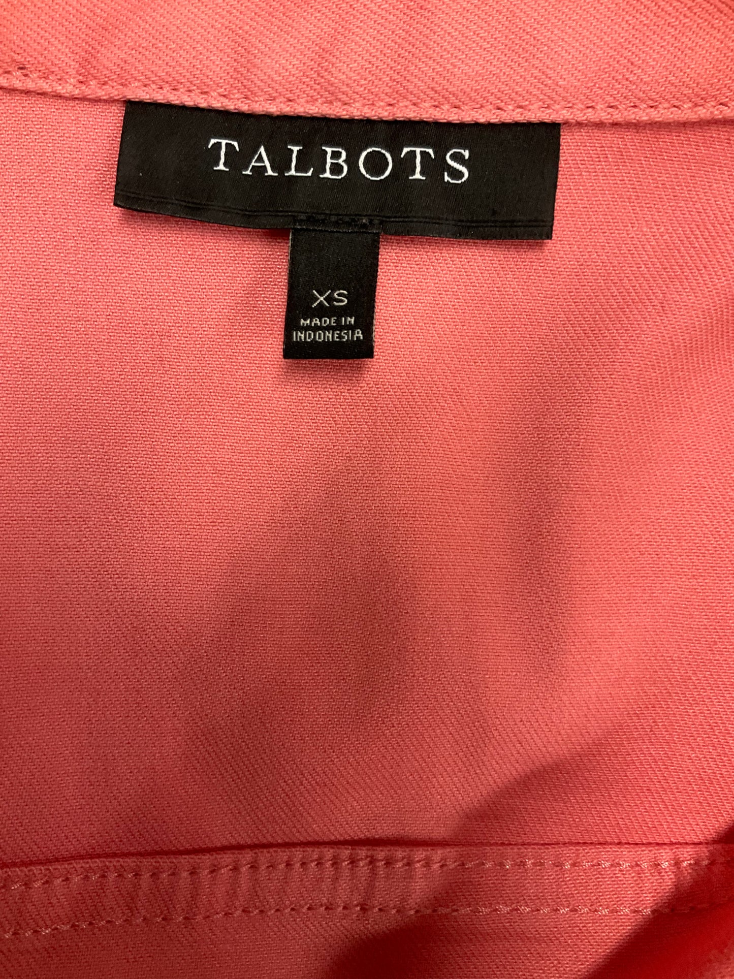 Jacket Denim By Talbots In Orange, Size: Xs