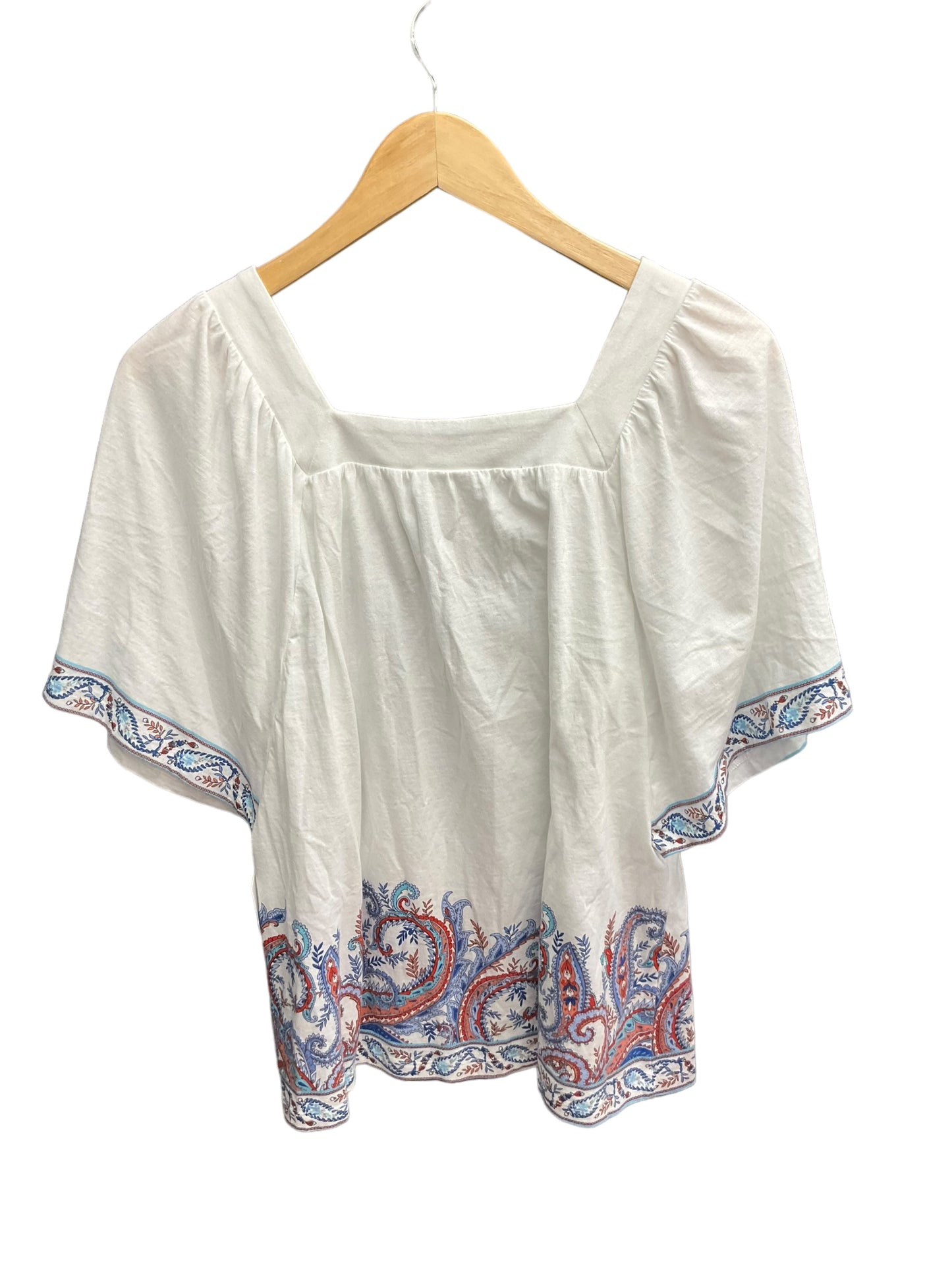 White Top 3/4 Sleeve J. Jill, Size M