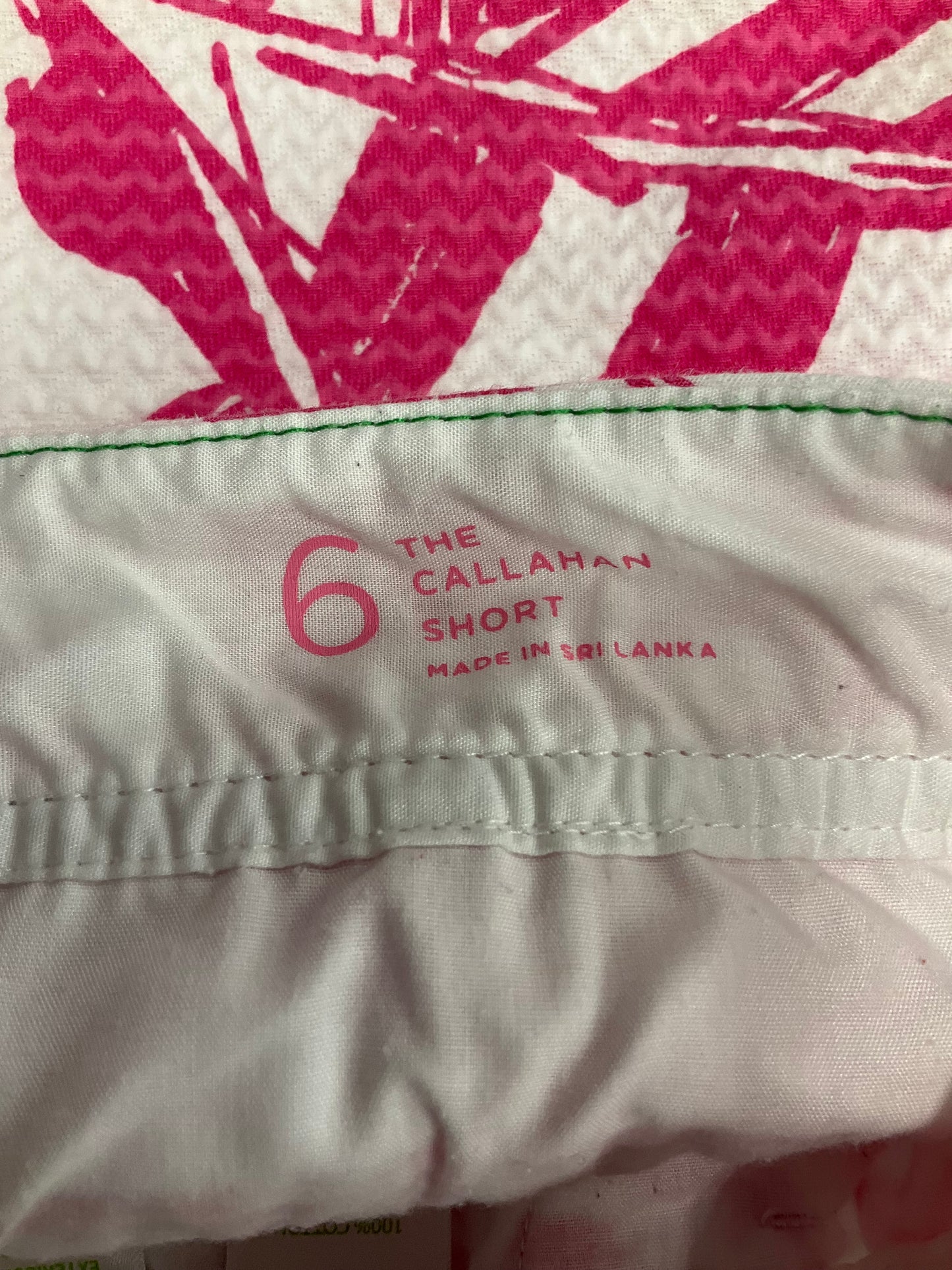 Pink & White Shorts Lilly Pulitzer, Size 6