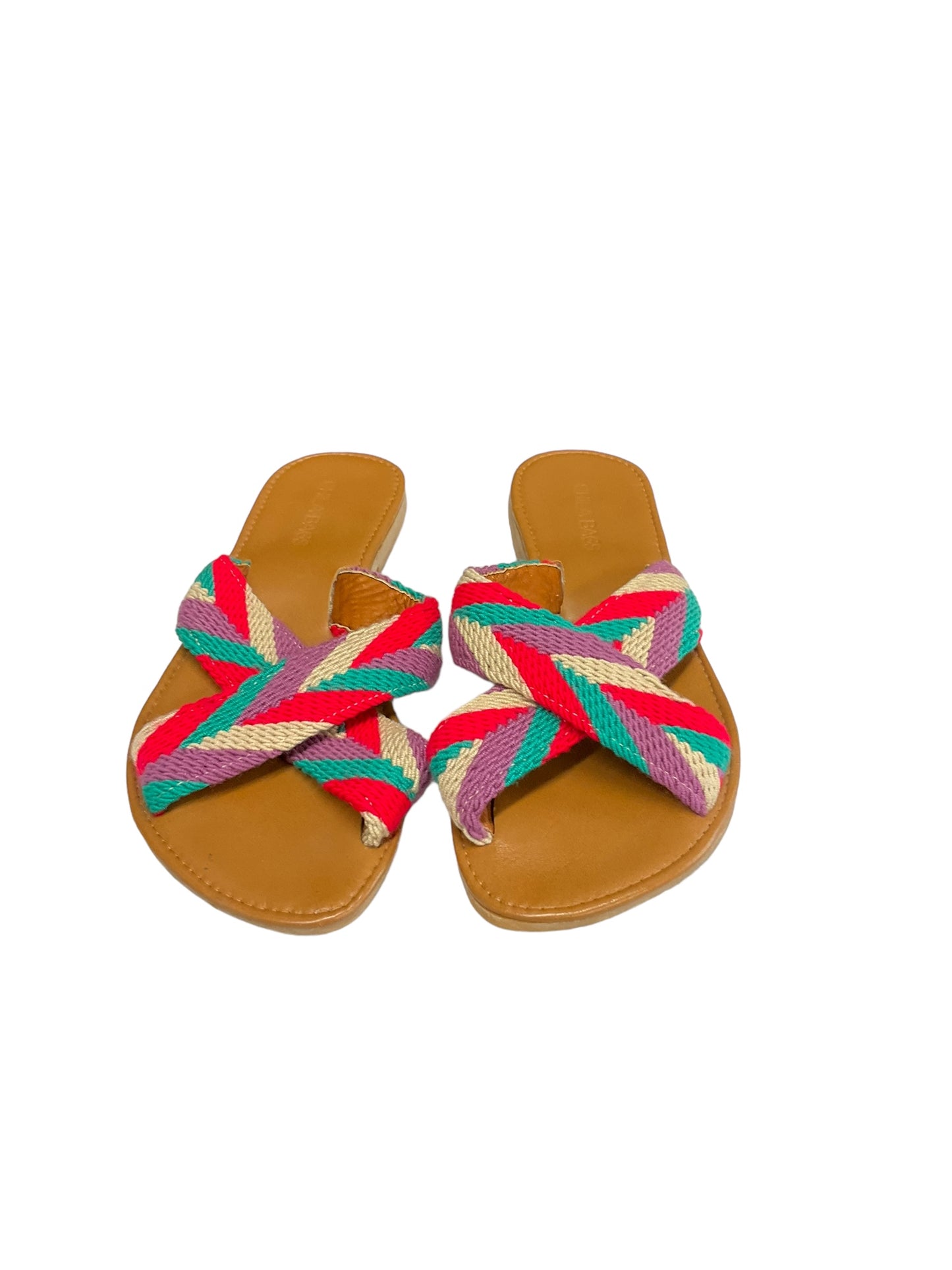 Multi-colored Sandals Flats Clothes Mentor, Size 8.5