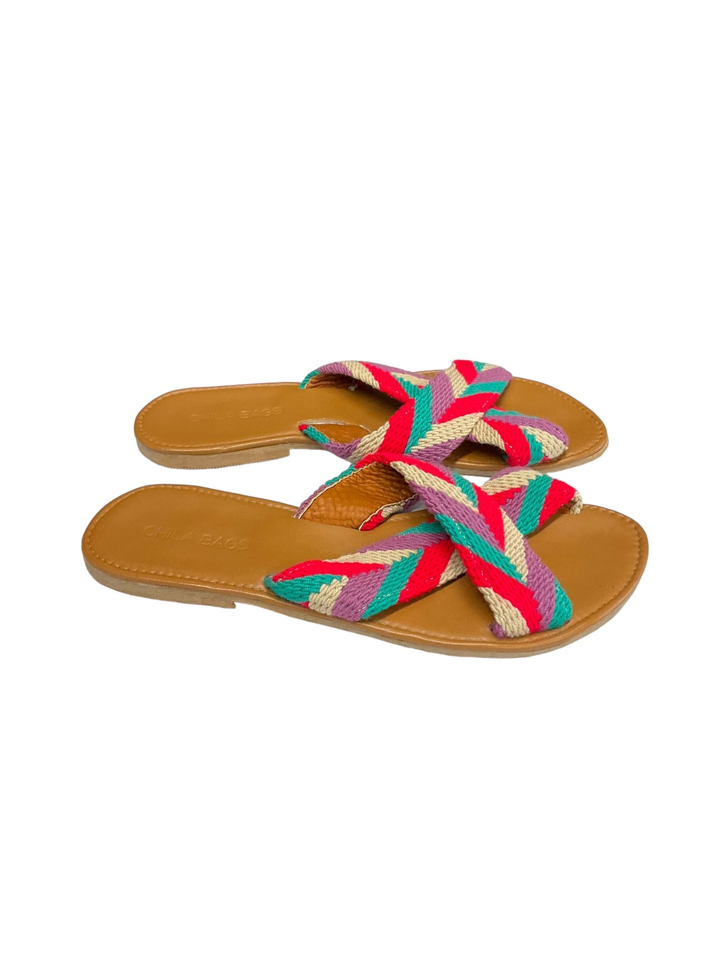 Multi-colored Sandals Flats Clothes Mentor, Size 8.5