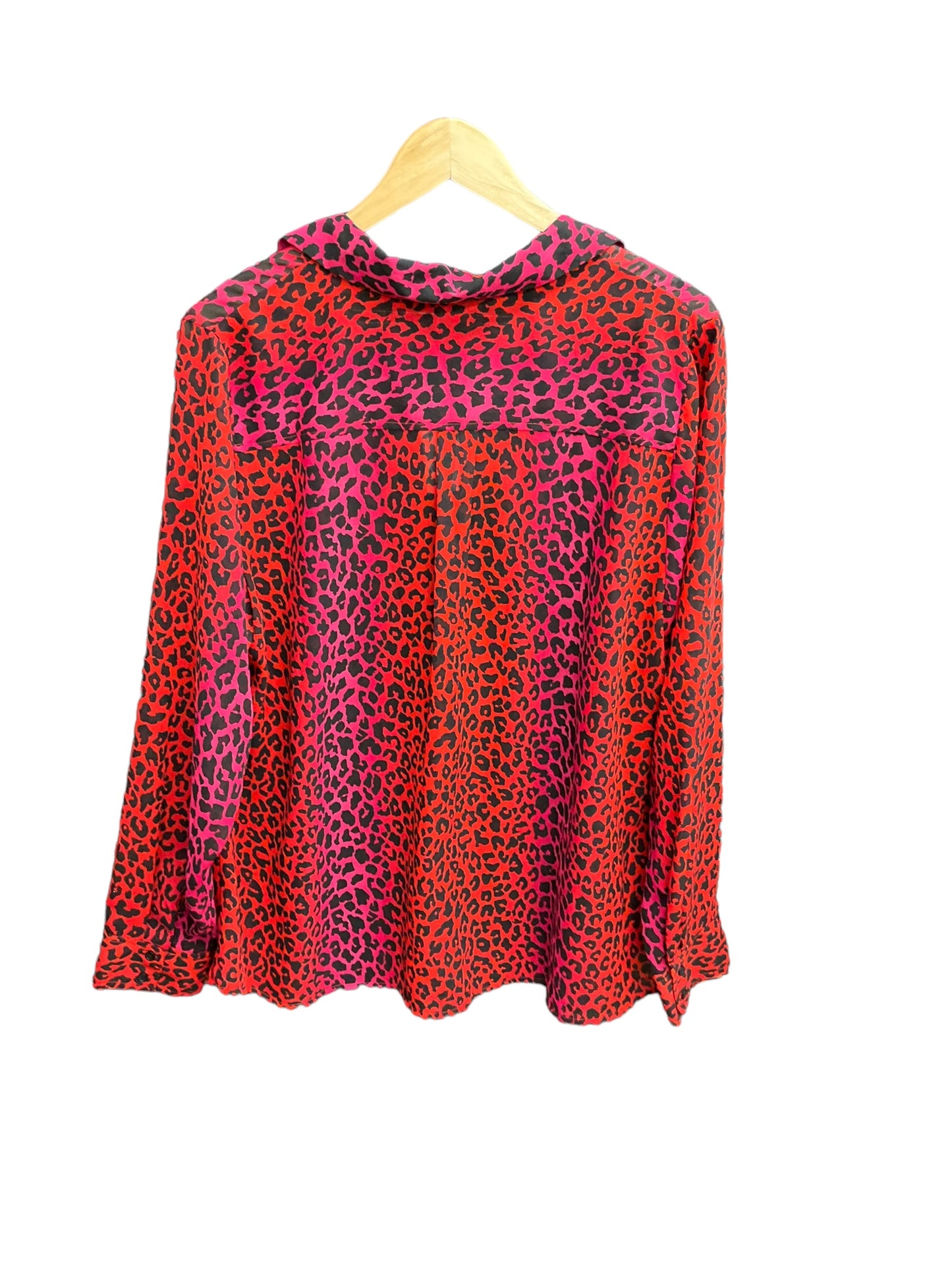 Animal Print Blouse Long Sleeve Lane Bryant, Size 1x