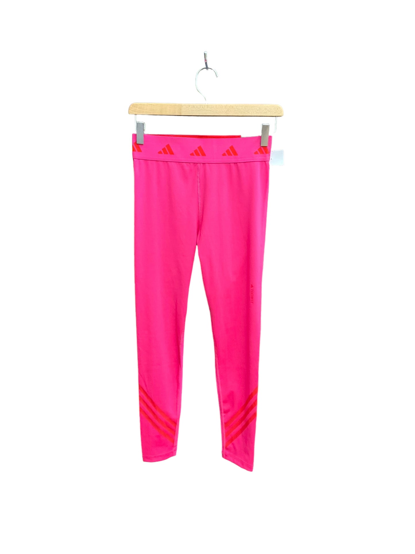 Athletic Leggings By Adidas In Pink, Size: S