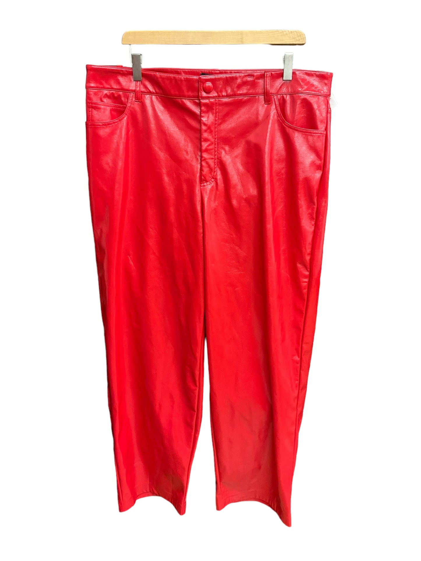 Pants Wide Leg By Eloquii In Red, Size: 16