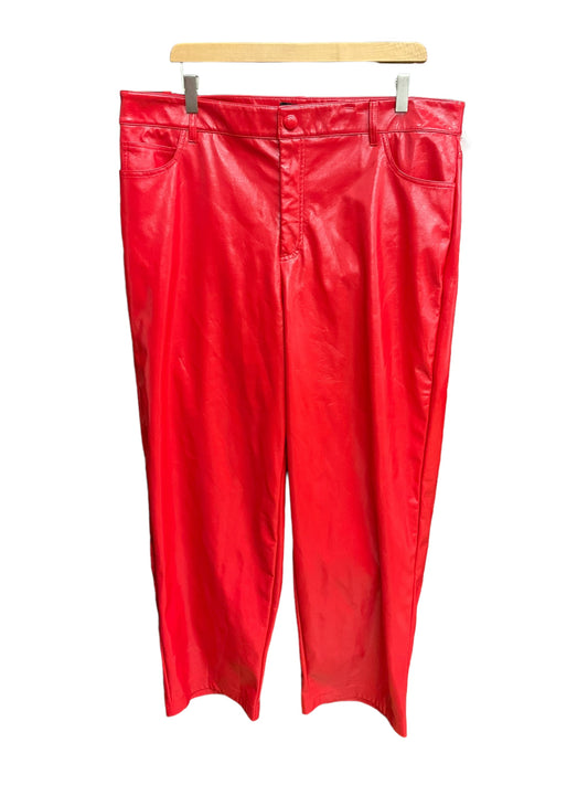 Pants Wide Leg By Eloquii In Red, Size: 16