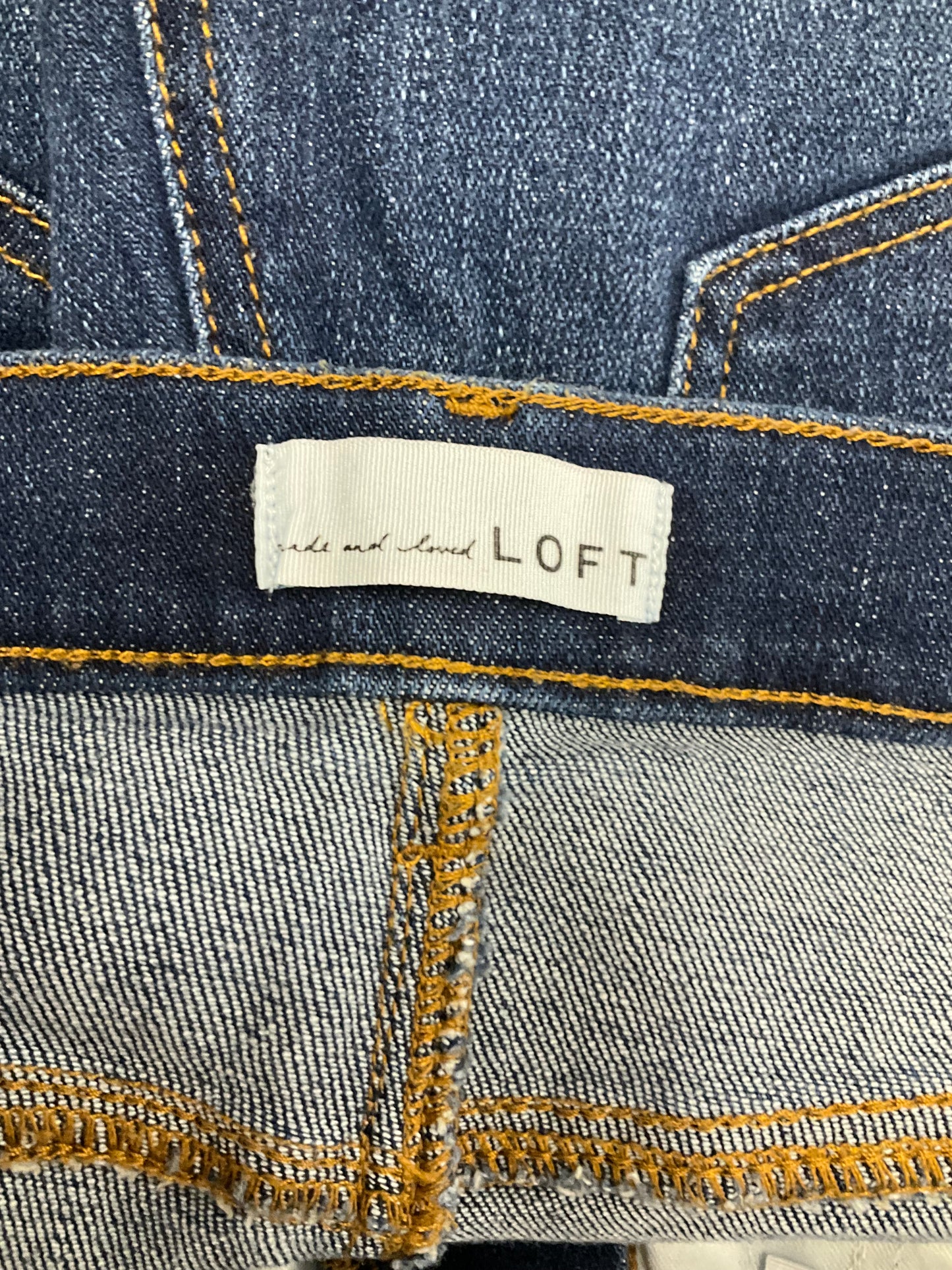 Jeans Straight By Loft In Blue Denim, Size: 6