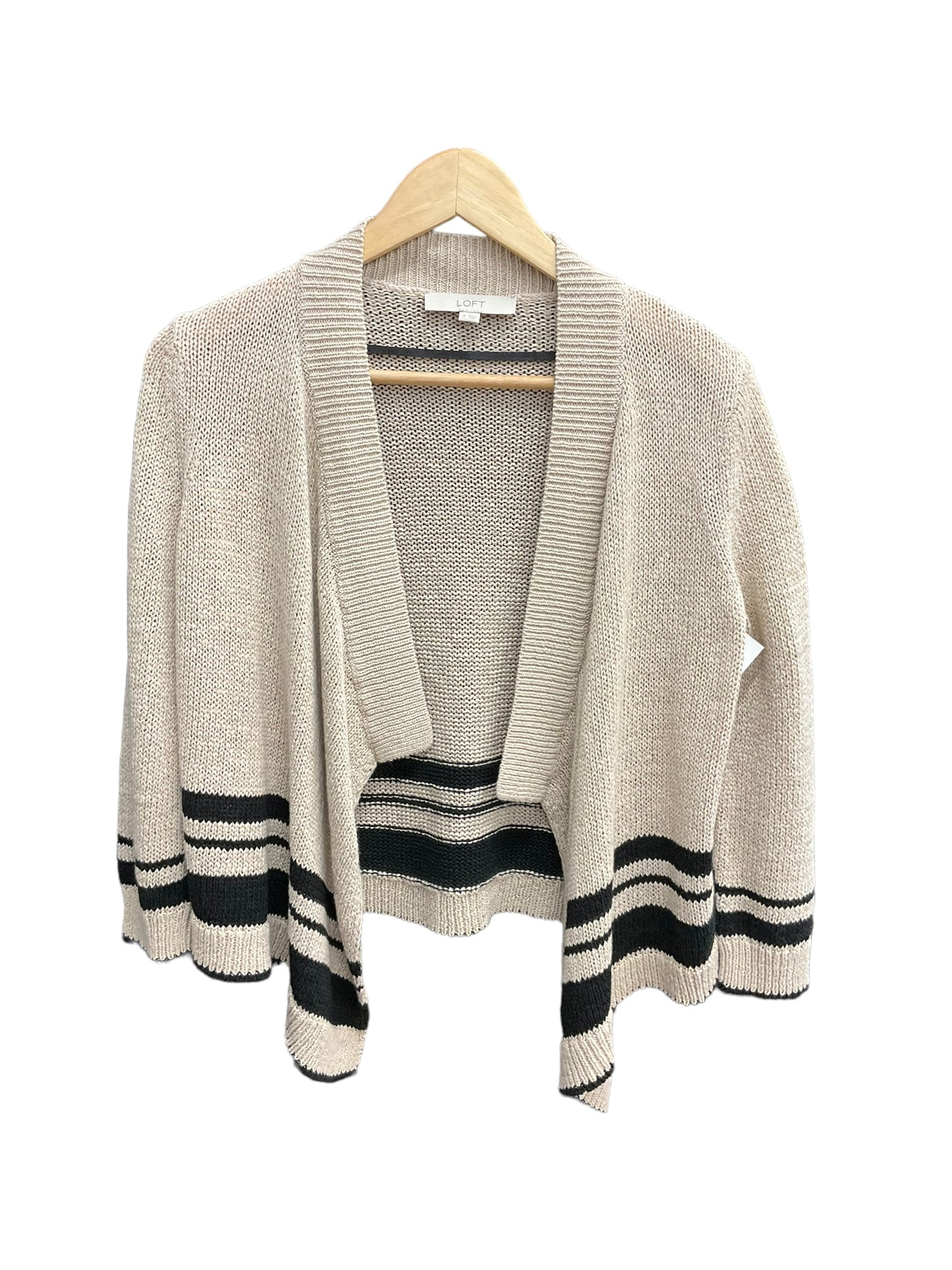 Sweater Cardigan By Loft In Tan, Size: S