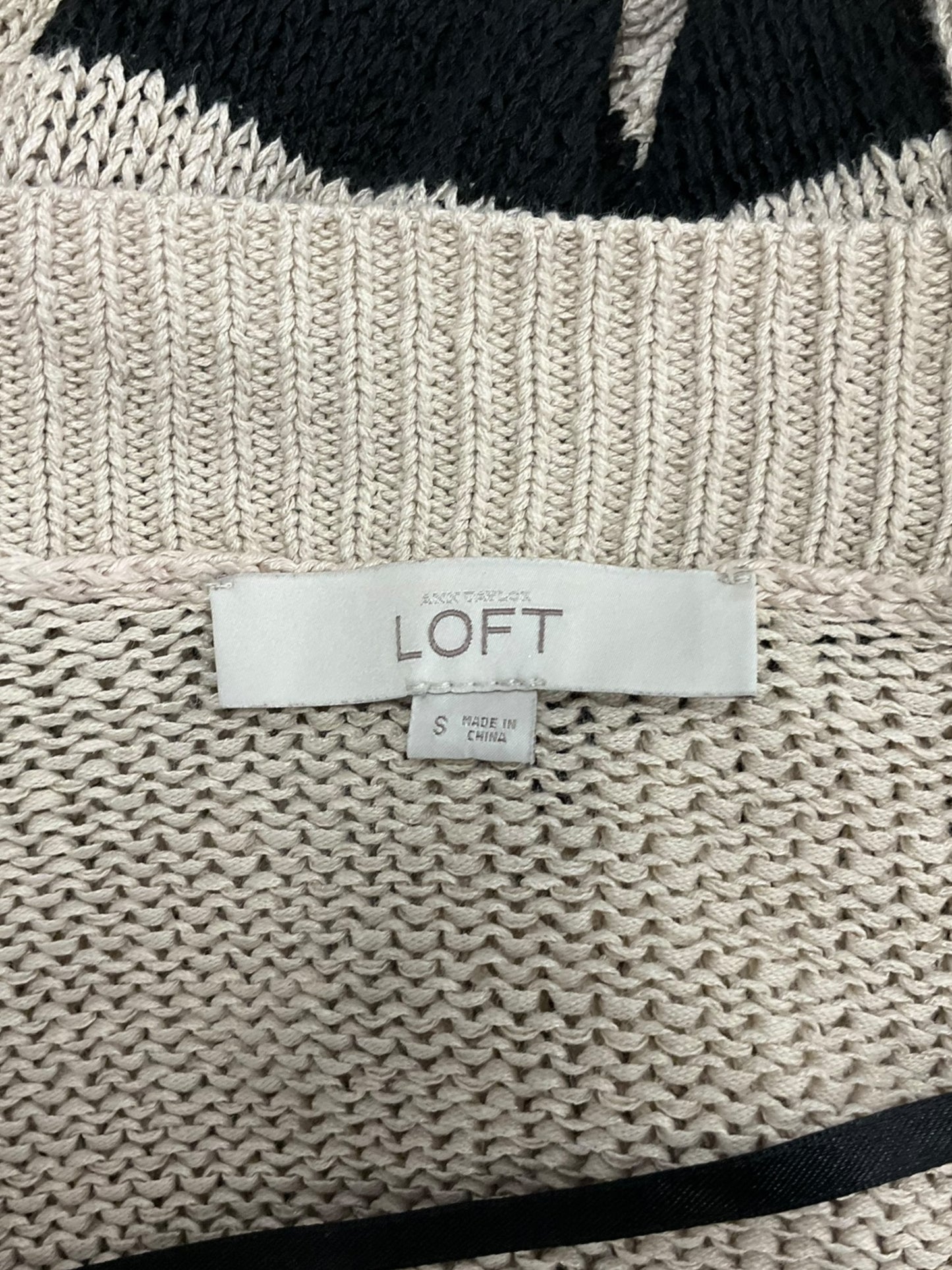 Sweater Cardigan By Loft In Tan, Size: S