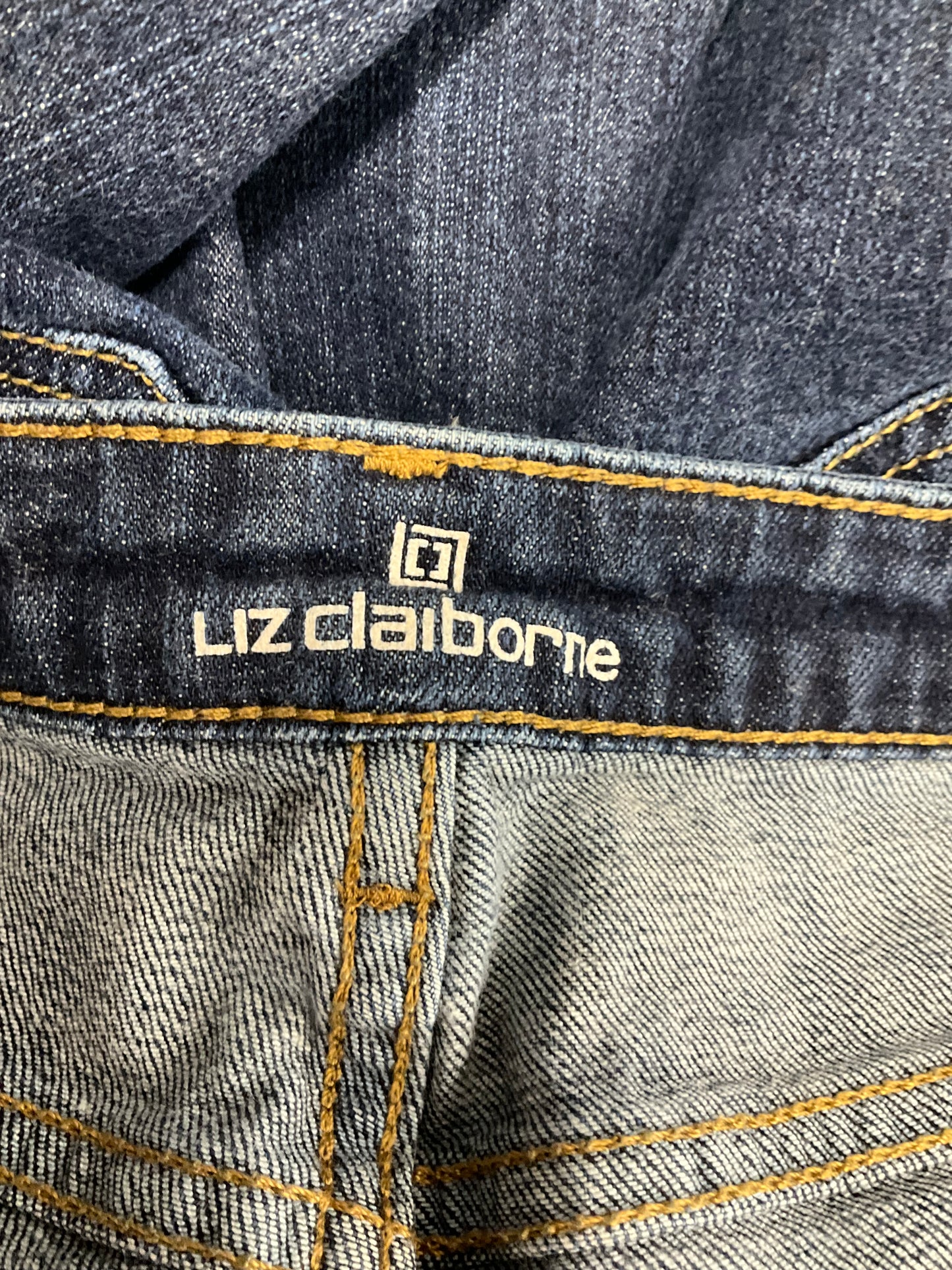 Jeans Straight By Liz Claiborne In Blue Denim, Size: 16