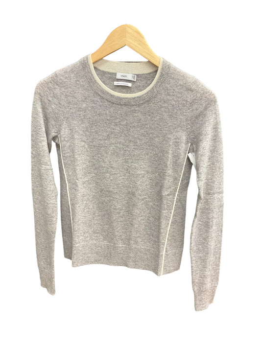 Sweater Cashmere By Vince In Grey & White, Size: Xxs