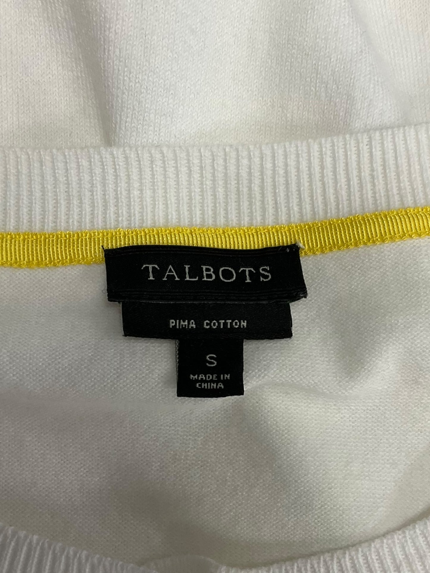 Sweater Cardigan By Talbots In White, Size: S