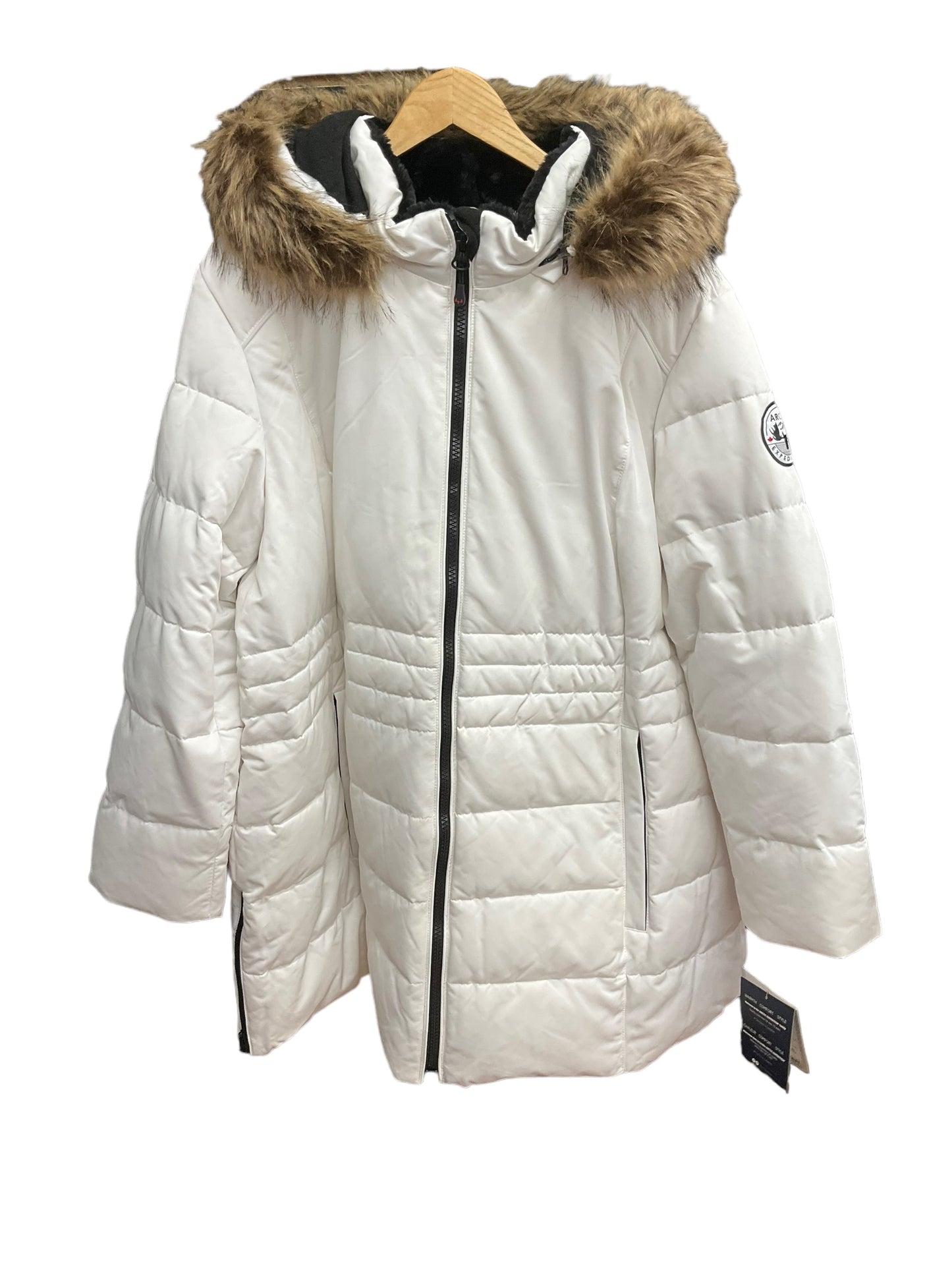 Coat Parka By Clothes Mentor In White, Size: 3x