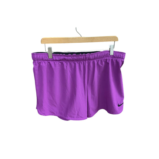 Athletic Shorts By Nike Apparel In Purple, Size: L