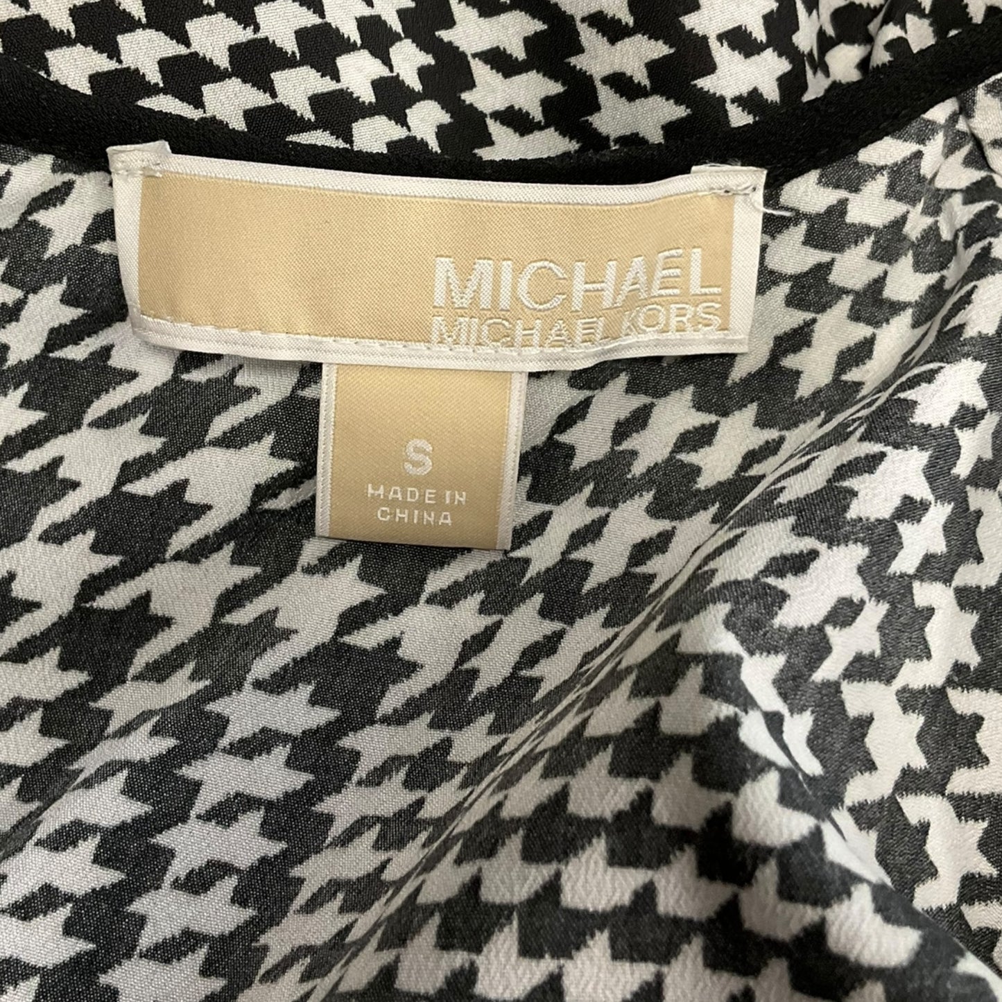 Top Long Sleeve By Michael By Michael Kors In Black & White, Size: S