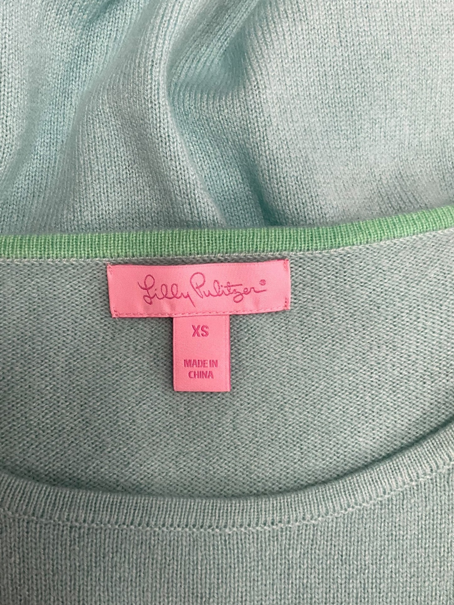 Sweater By Lilly Pulitzer In Aqua, Size: Xs