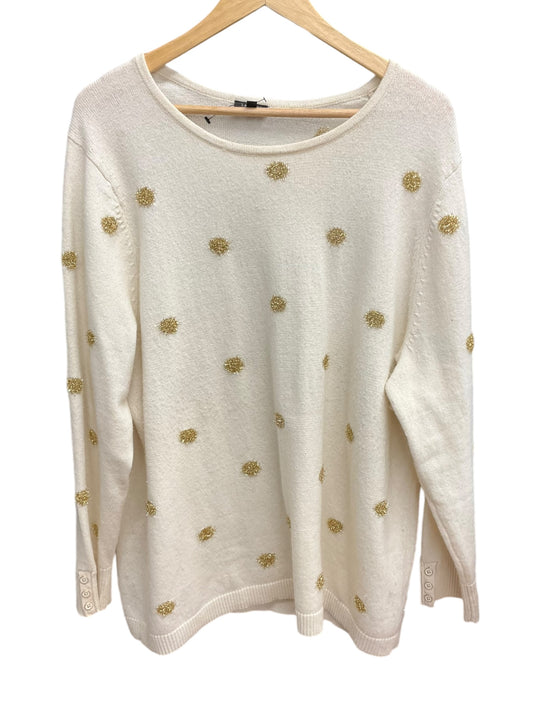 Sweater By Talbots In Cream, Size: 2x