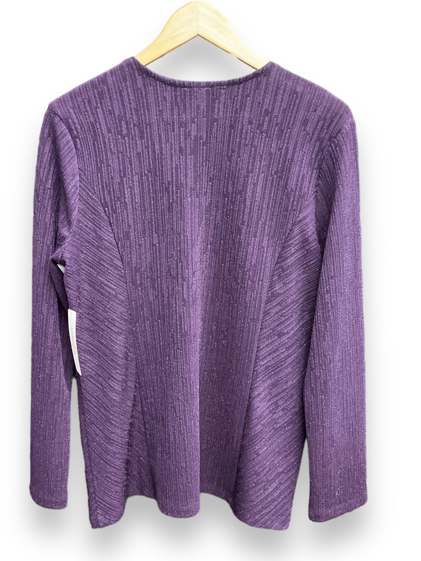 Sweater Cardigan By Chicos In Purple, Size: 1