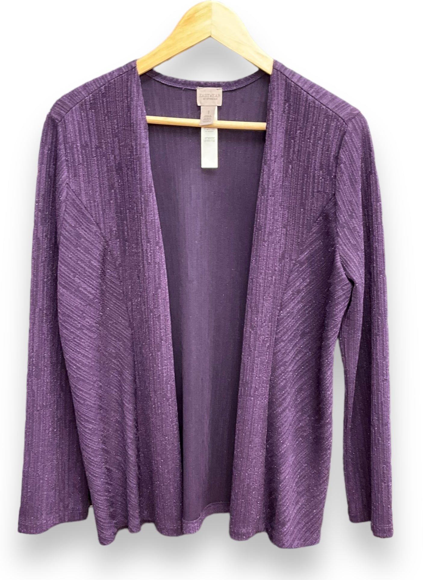 Sweater Cardigan By Chicos In Purple, Size: 1