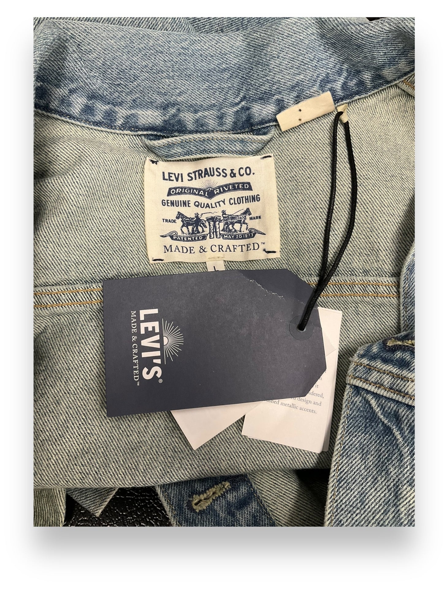 Jacket Denim By Levis In Blue Denim, Size: L