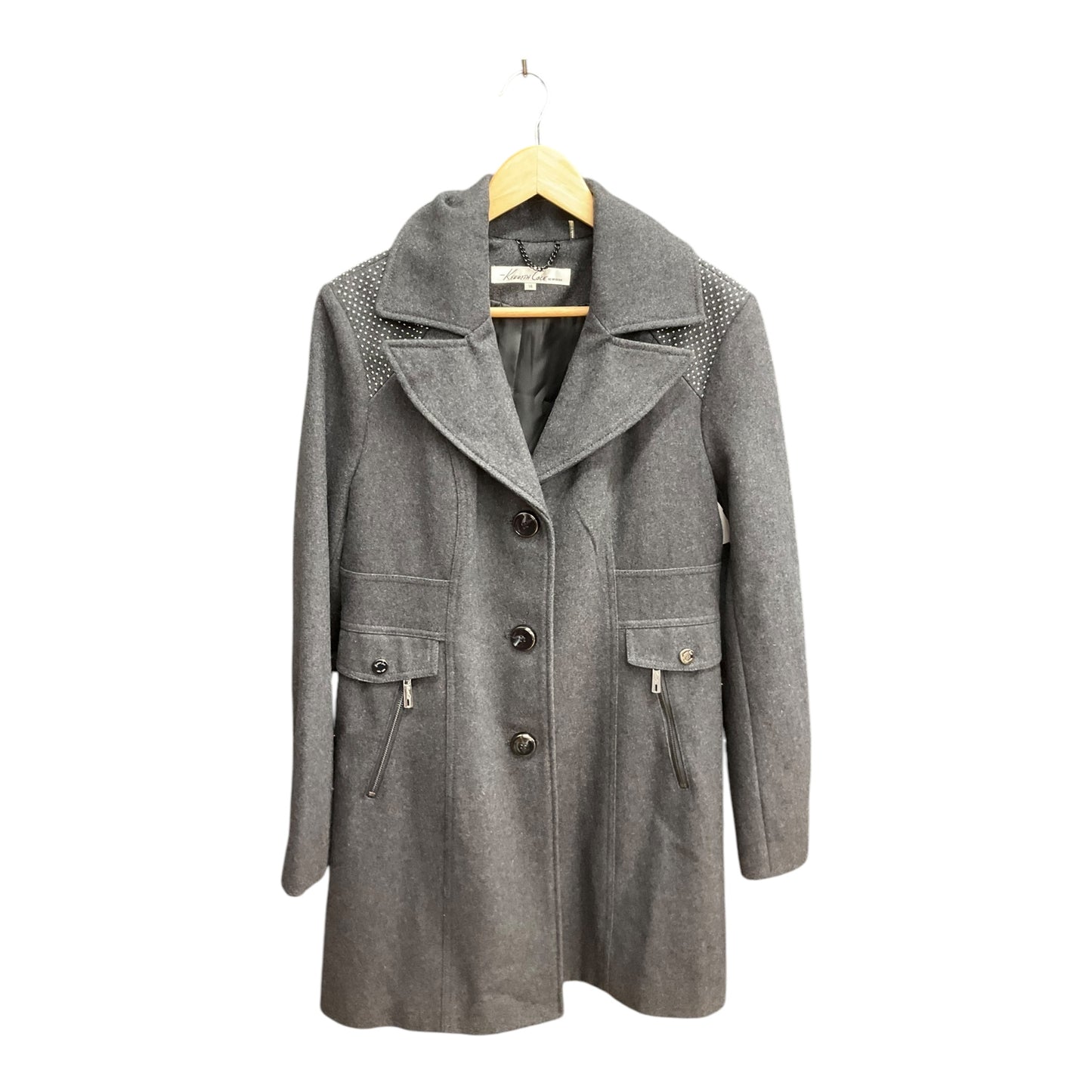 Coat Peacoat By Kenneth Cole In Grey, Size: 14