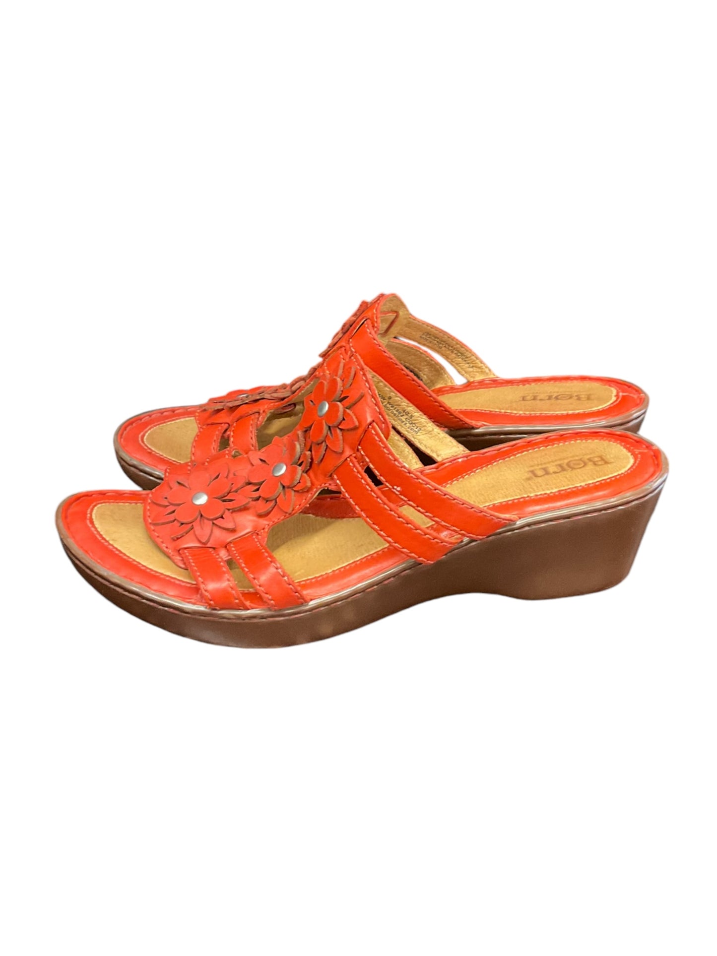 Sandals Heels Wedge By Born In Orange, Size: 9