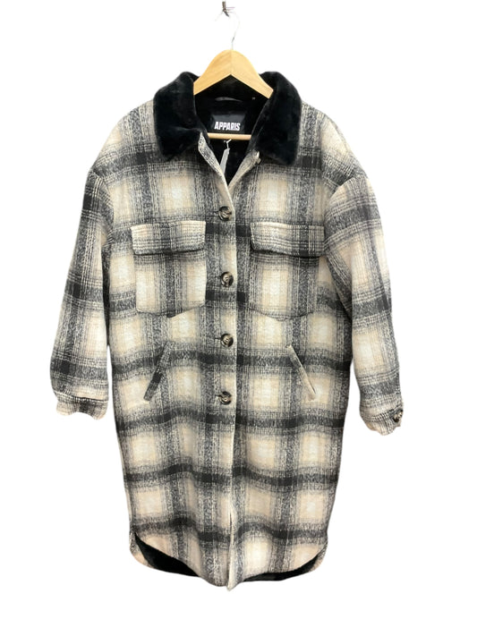 Coat Trench Coat By Cmb In Plaid Pattern, Size: Xl