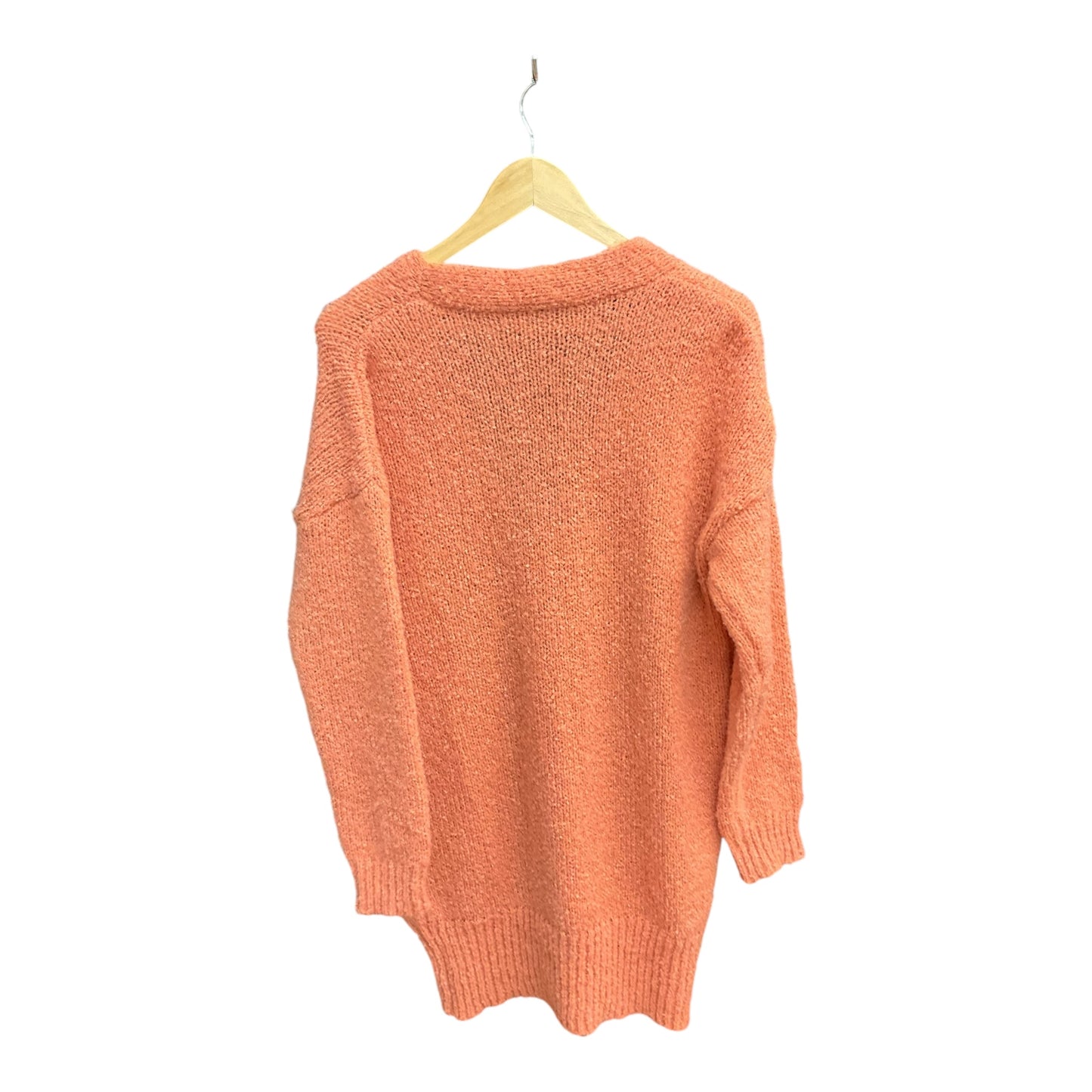 Sweater Cardigan By Clothes Mentor In Orange, Size: M