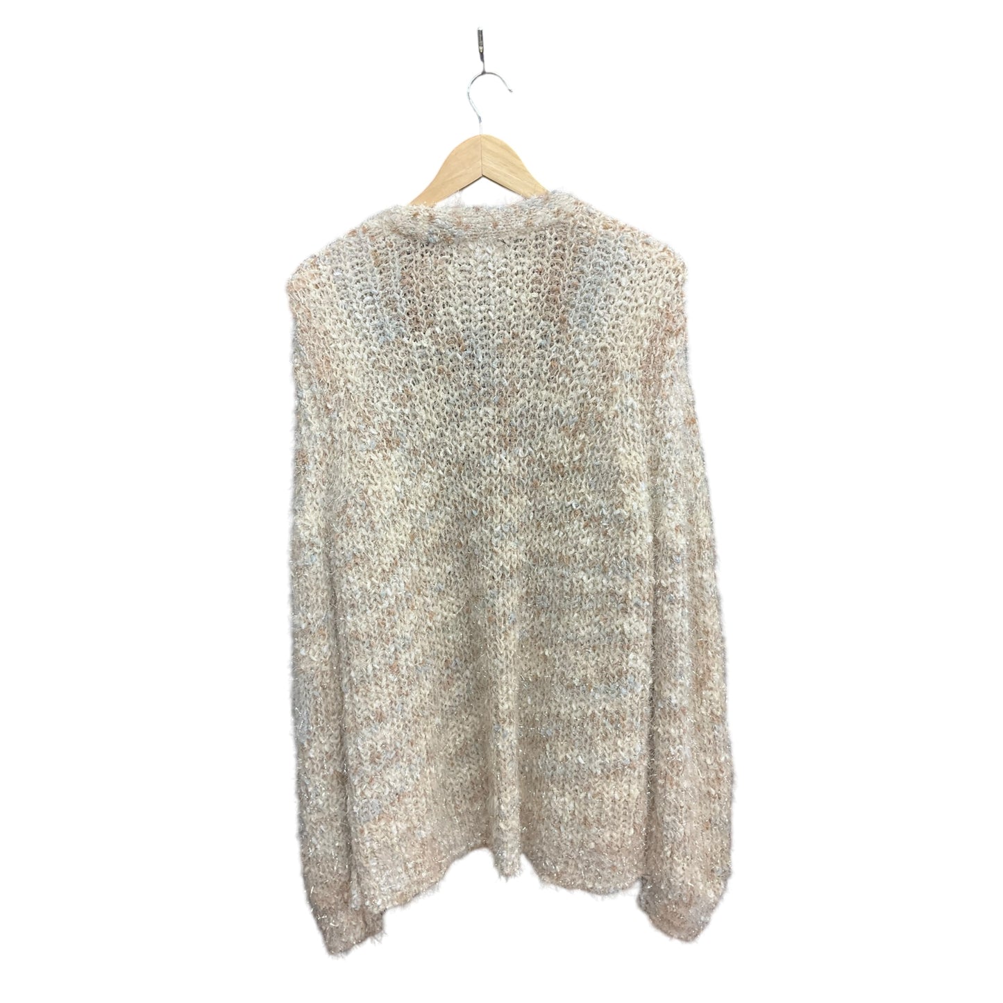 Sweater Cardigan By Maurices In Cream & Tan, Size: 1x