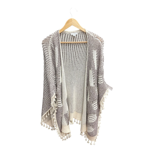 Sweater Cardigan By Anthropologie In Taupe, Size: Osfm