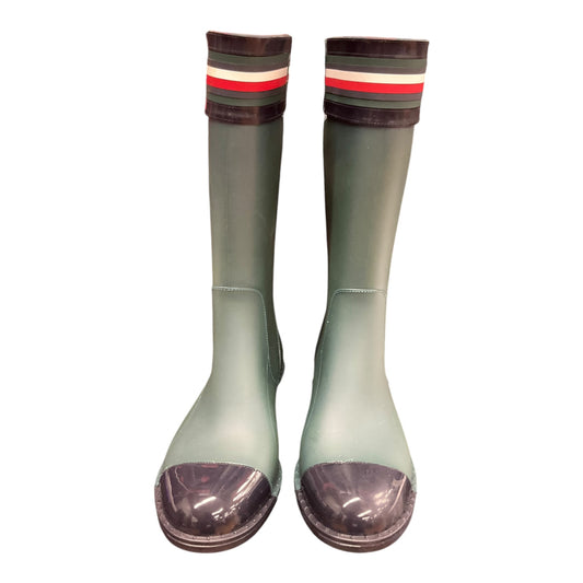 Boots Rain By Tommy Hilfiger In Green Denim, Size: 7