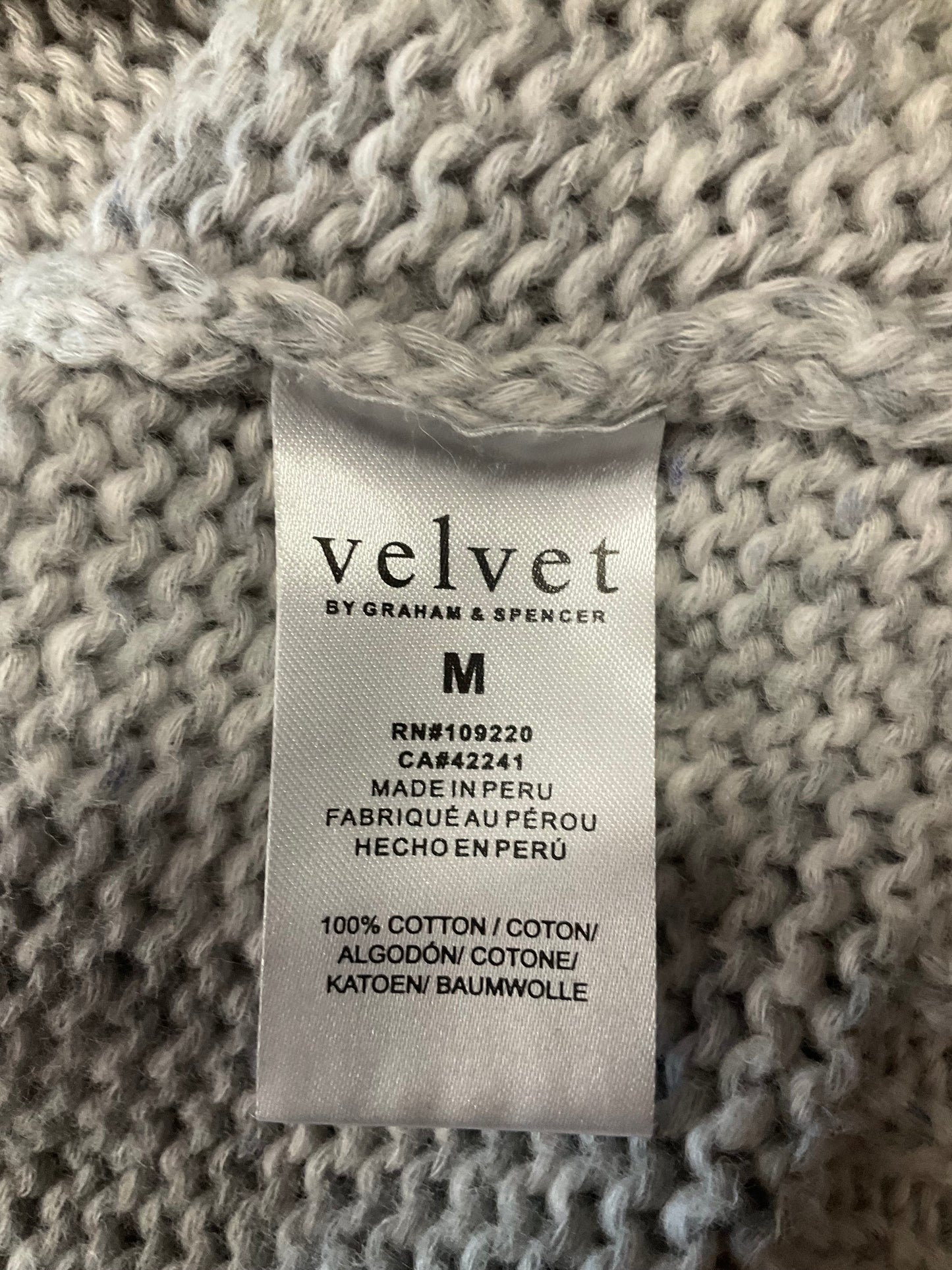 Sweater By Velvet By Graham & Spencer In Grey & Purple, Size: M