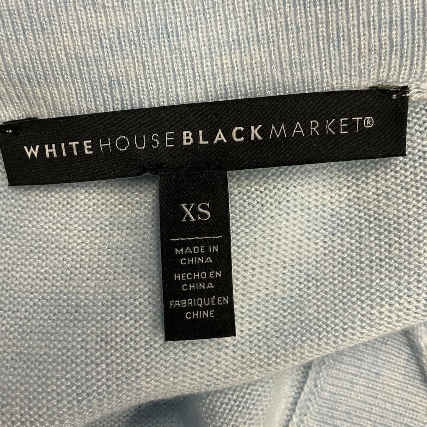 Top Long Sleeve By White House Black Market In Blue, Size: Xs