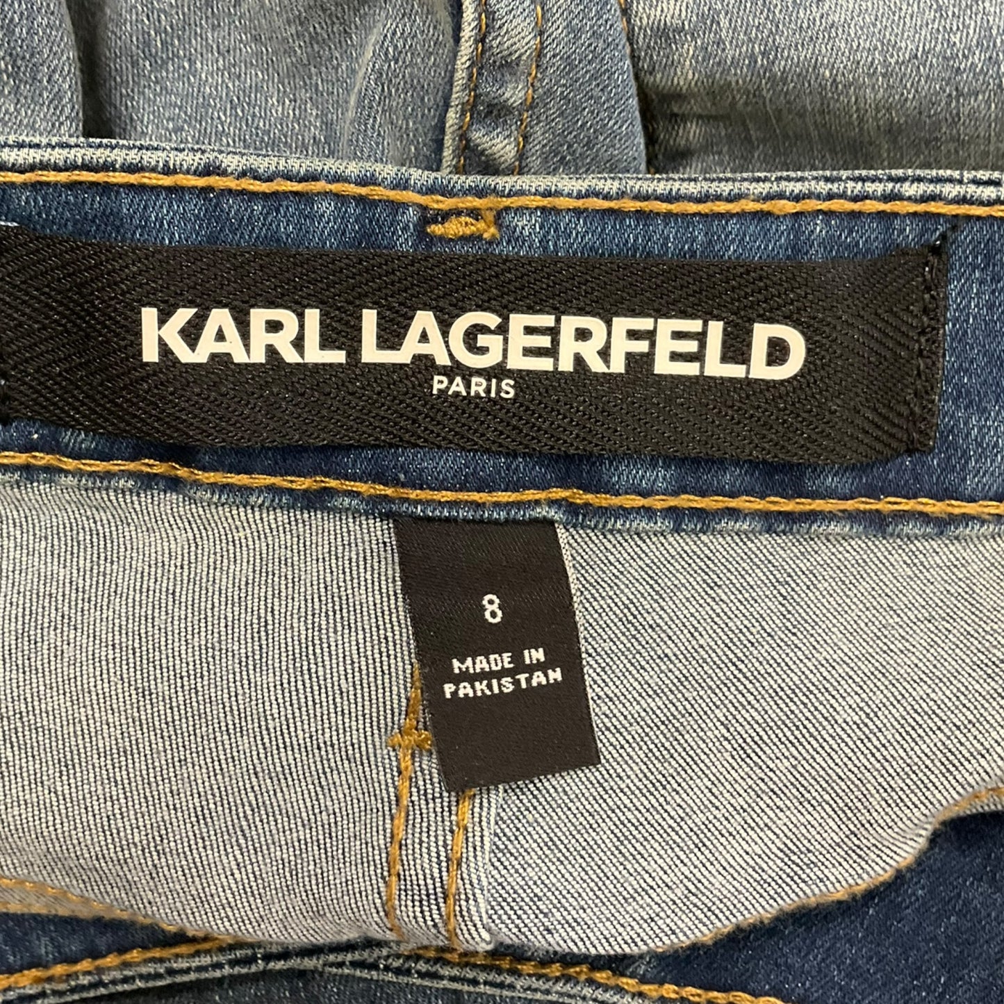 Jeans Designer By Karl Lagerfeld In Blue Denim, Size: 8