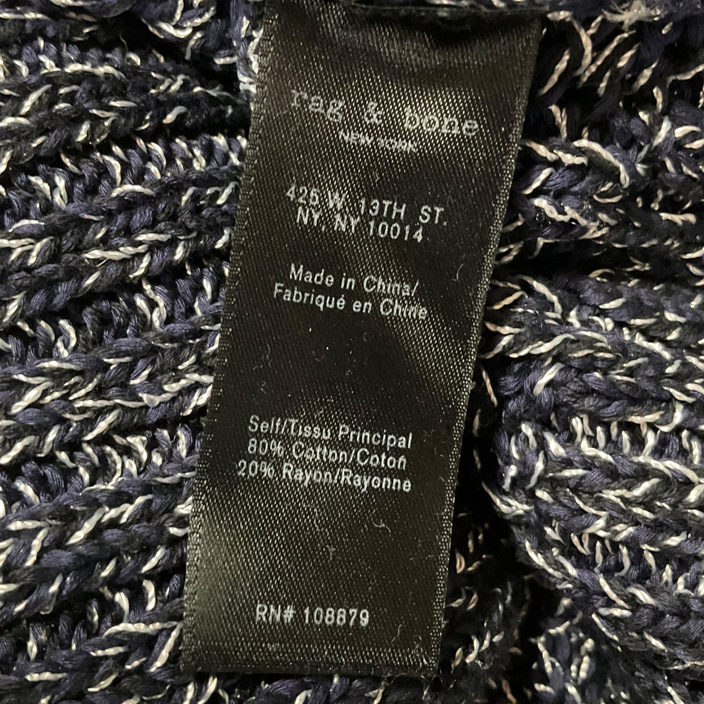 Sweater By Rag And Bone In Navy, Size: Xs