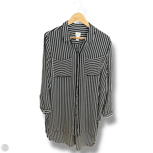 Blouse Long Sleeve By Chicos In Striped Pattern, Size: 2