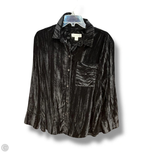 Blouse Long Sleeve By Treasure And Bond In Black, Size: S