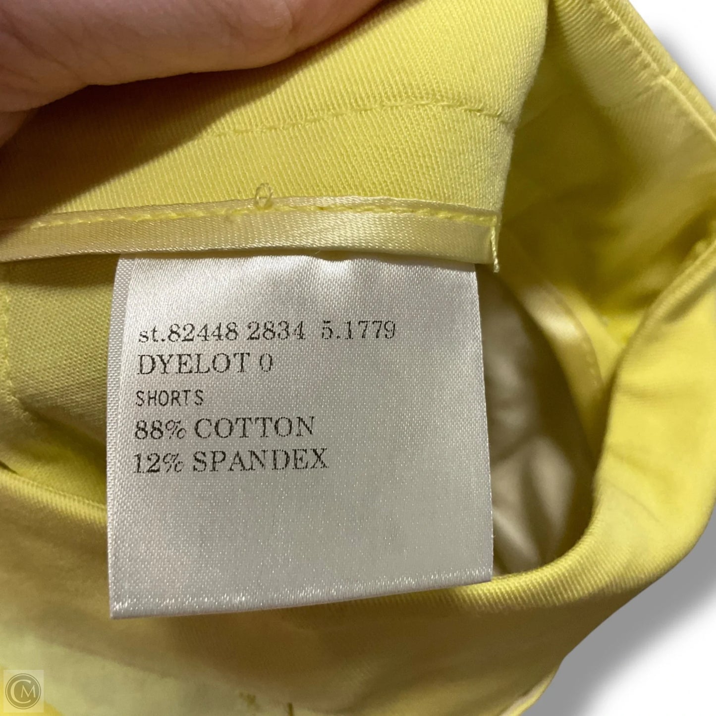 Shorts By Adrienne Vittadini In Yellow, Size: 8