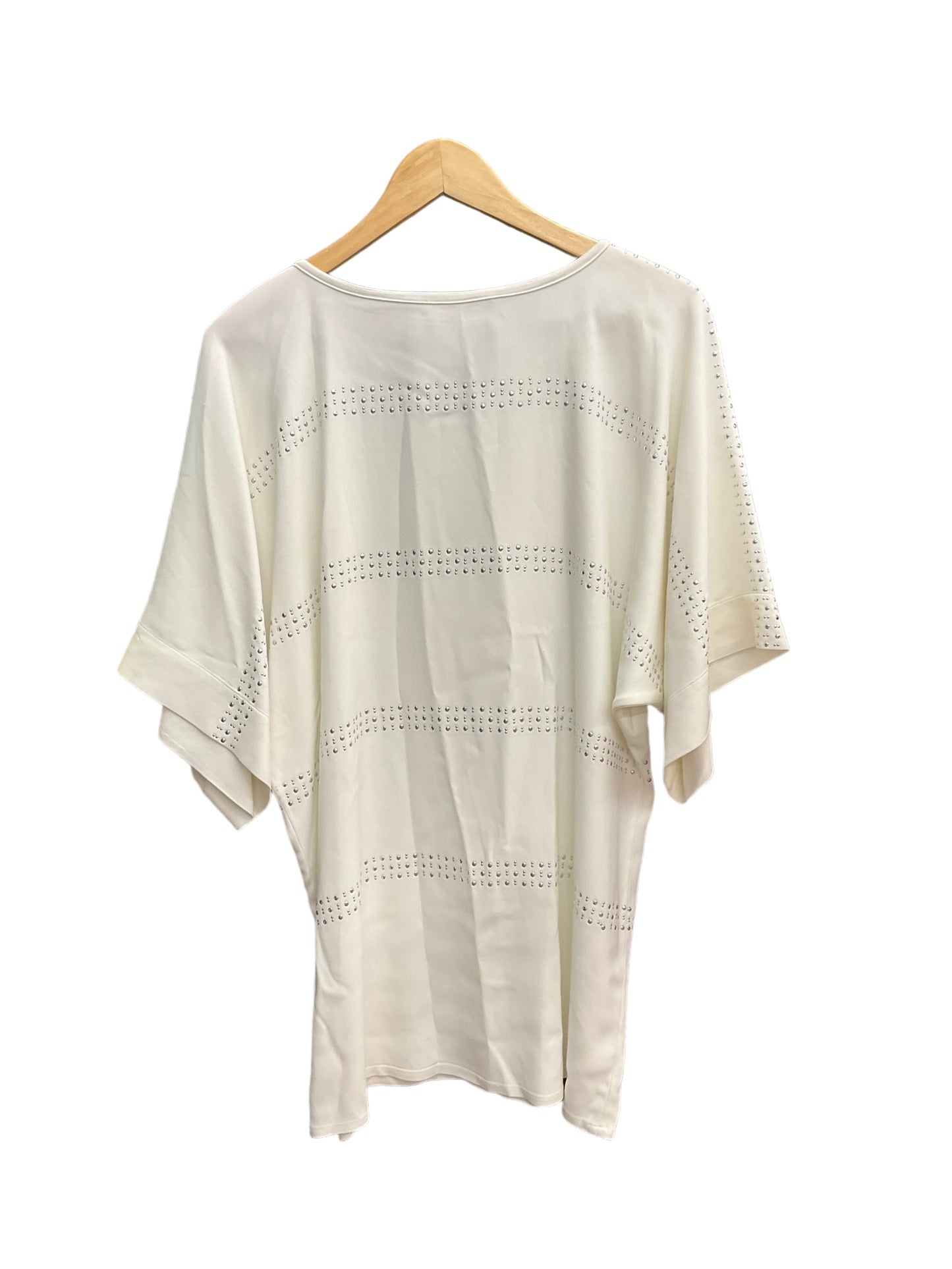 Ivory Top Short Sleeve Clothes Mentor, Size S