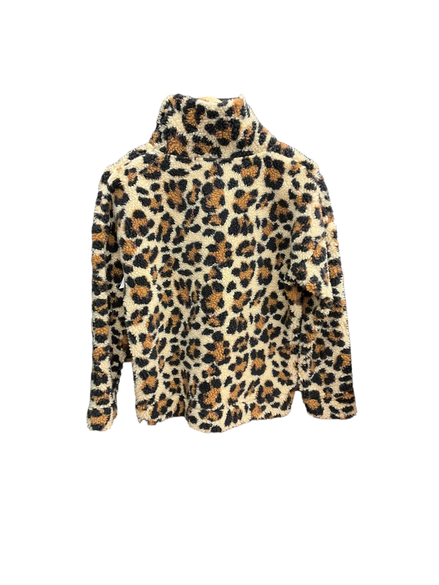 Jacket Faux Fur & Sherpa By J Crew In Animal Print, Size: 7