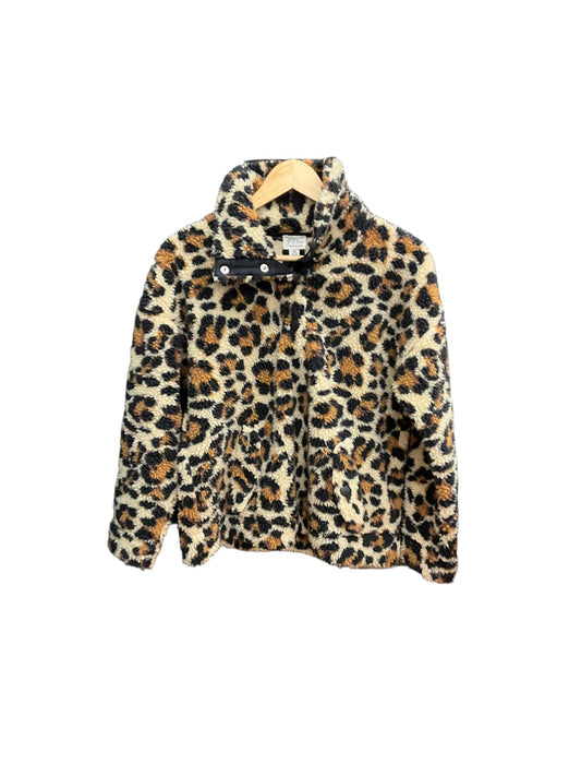 Jacket Faux Fur & Sherpa By J Crew In Animal Print, Size: 7