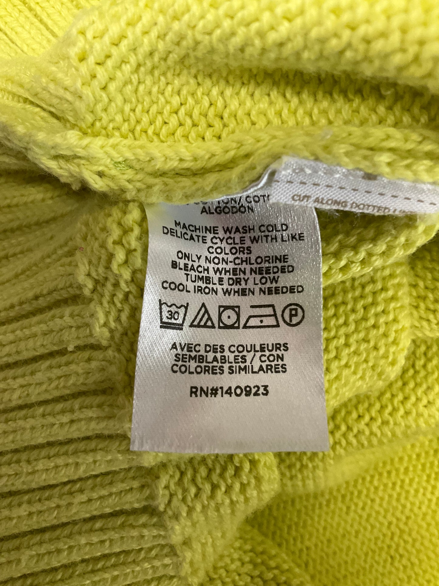 Chartreuse Sweater Loft O, Size S