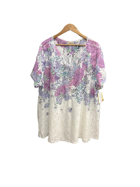 Top 2pc Short Sleeve By One World  Size: 3x