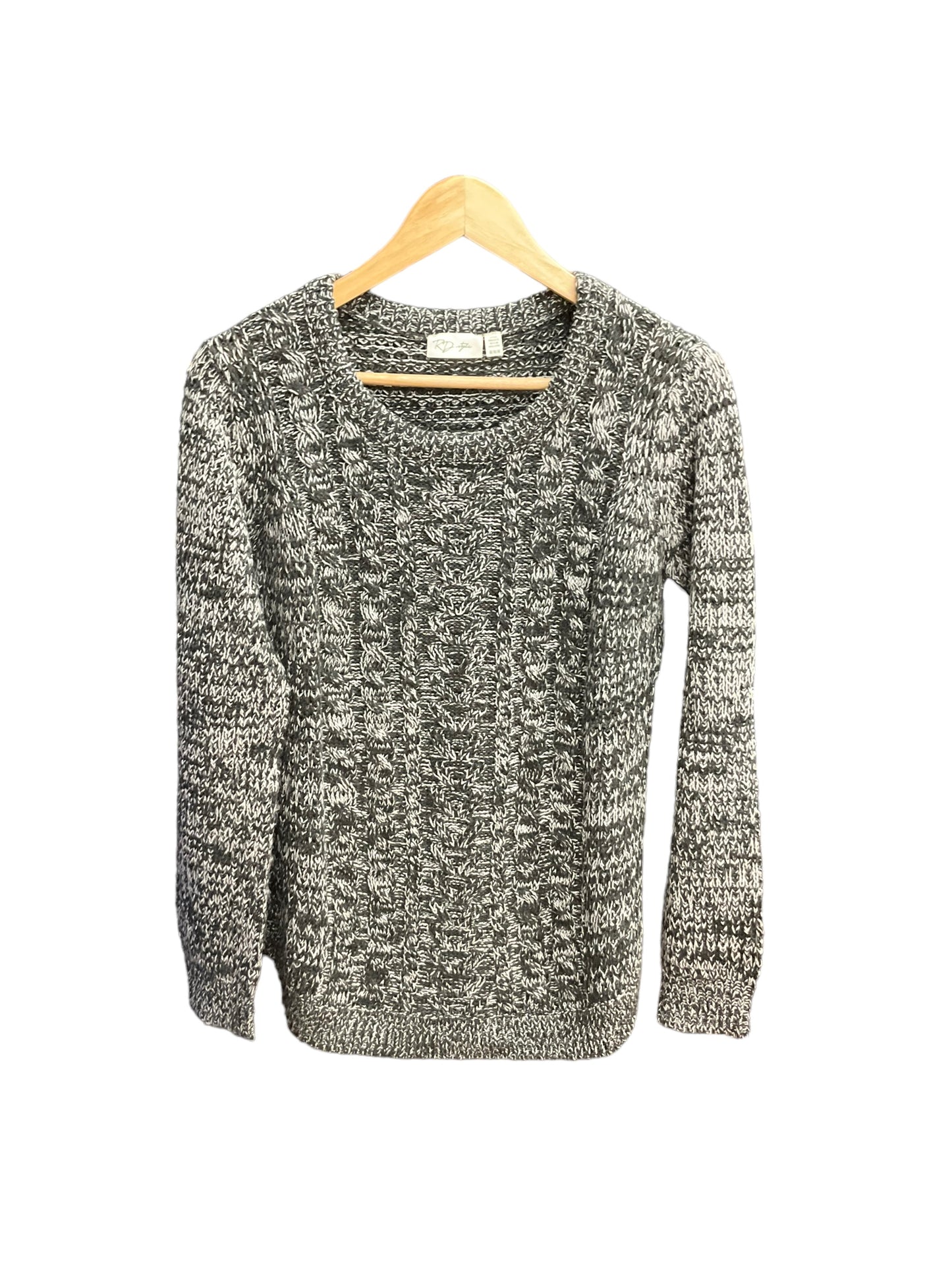 Sweater By Rd Style In Grey & White, Size: M