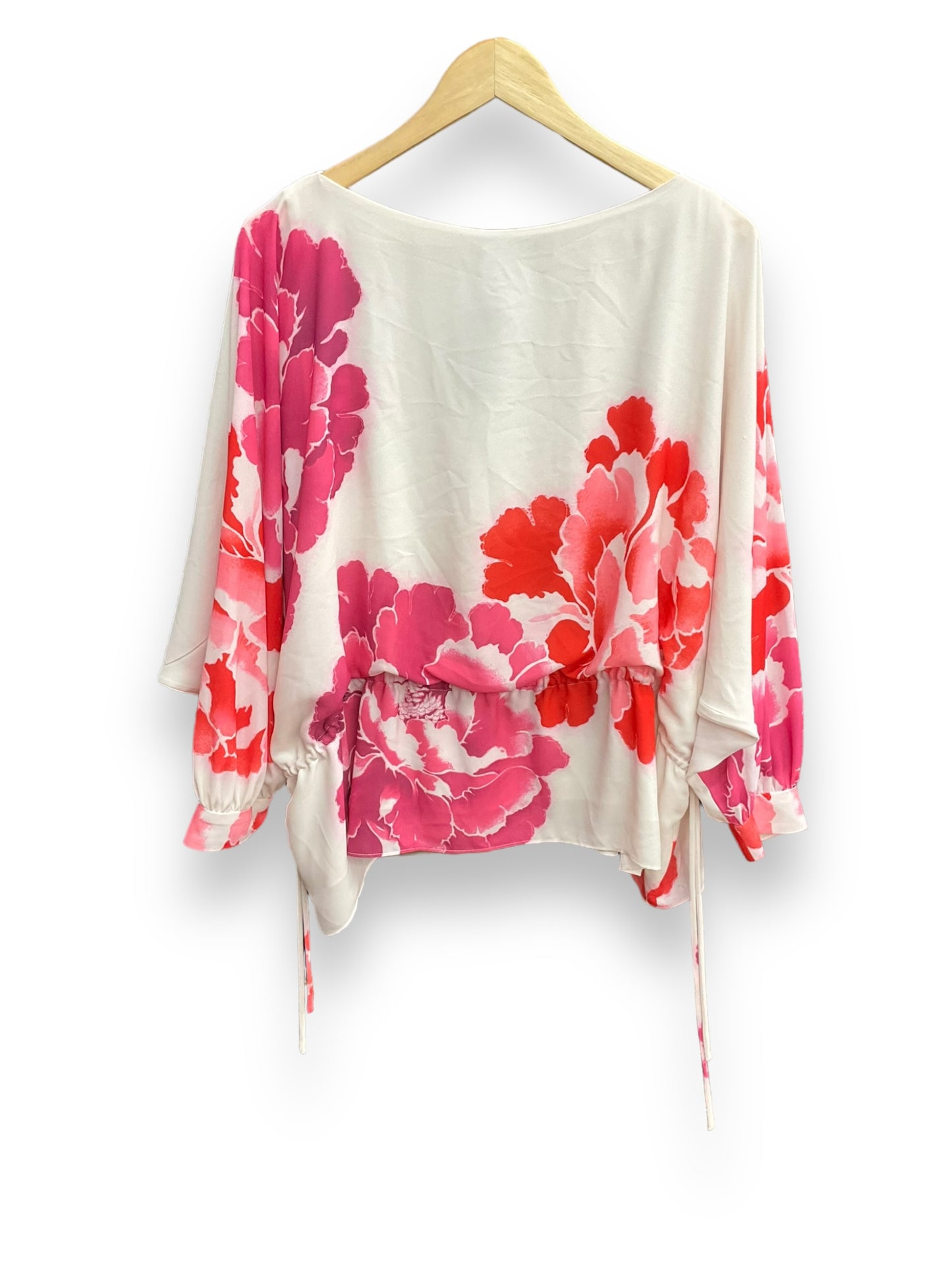 Top 3/4 Sleeve By Clothes Mentor In Floral Print, Size: L