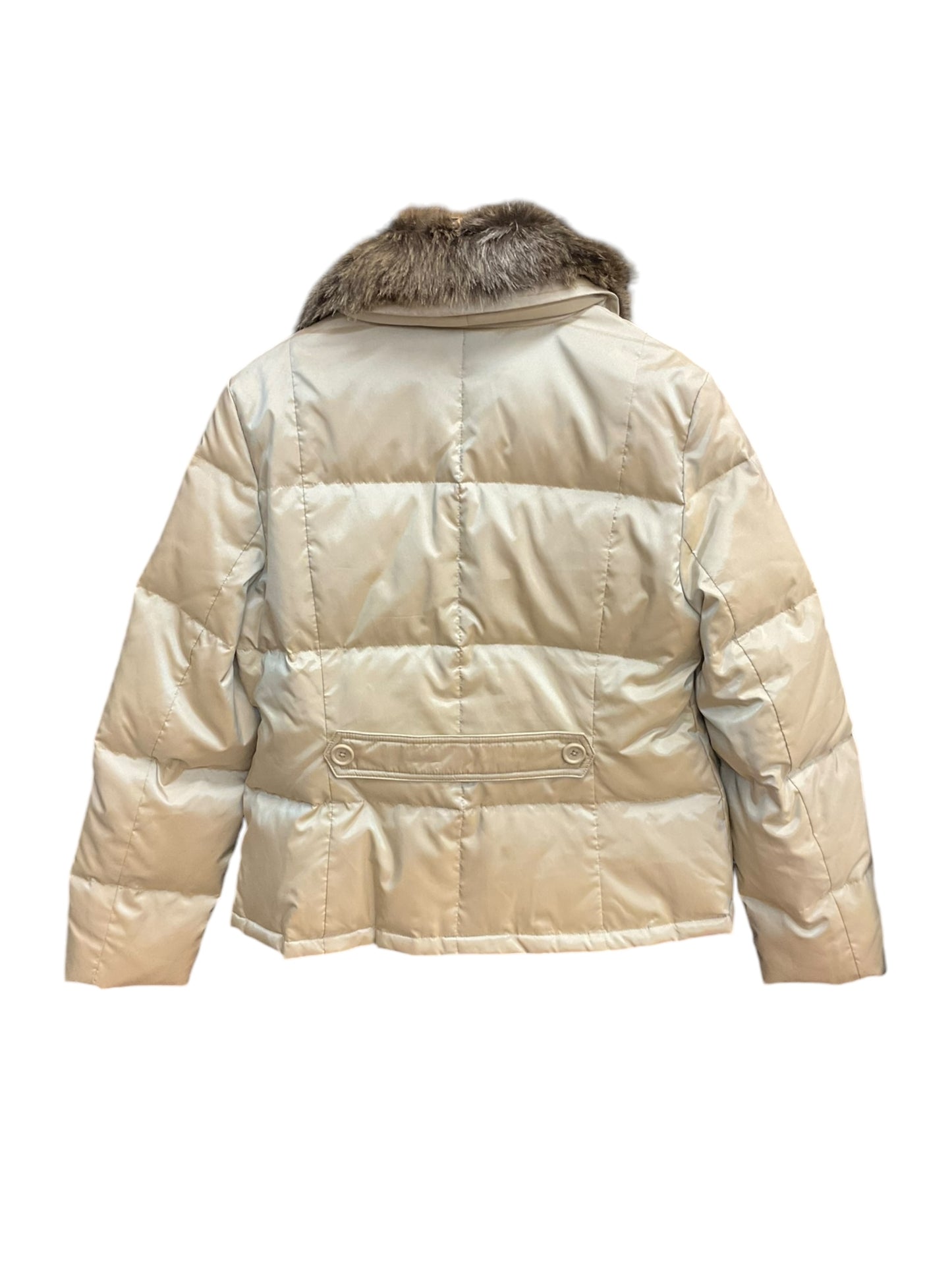 Jacket Puffer & Quilted By Loft In Beige, Size: M