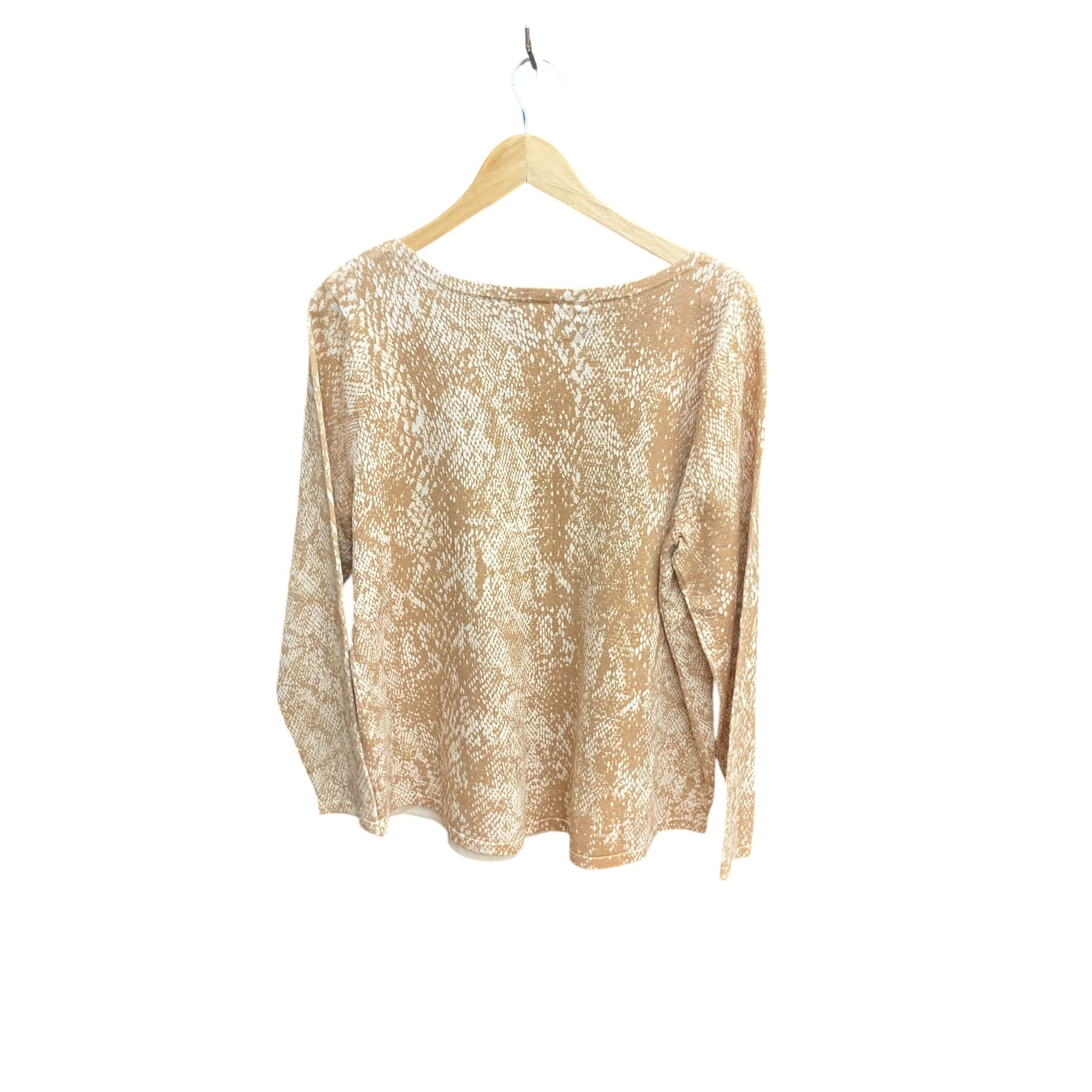 Top Long Sleeve By Chicos In Snakeskin Print, Size: Xl