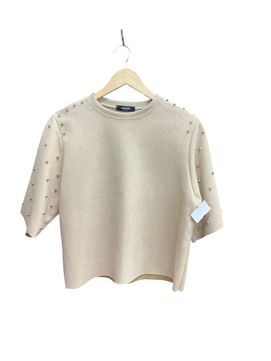 Top Short Sleeve By Clothes Mentor In Beige, Size: L